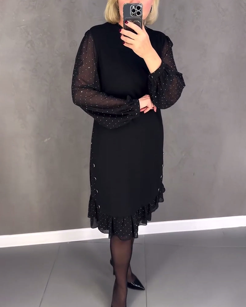 R&B | Kleid mit Langen Ärmeln und Punkten