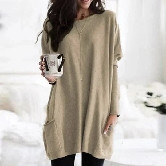 R&BMode - Lässiger Langarm-Longpullover