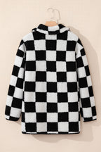 R&B | Gitter Sherpa Jacke Polyester Warm und Trendy Produktbeschreibung: