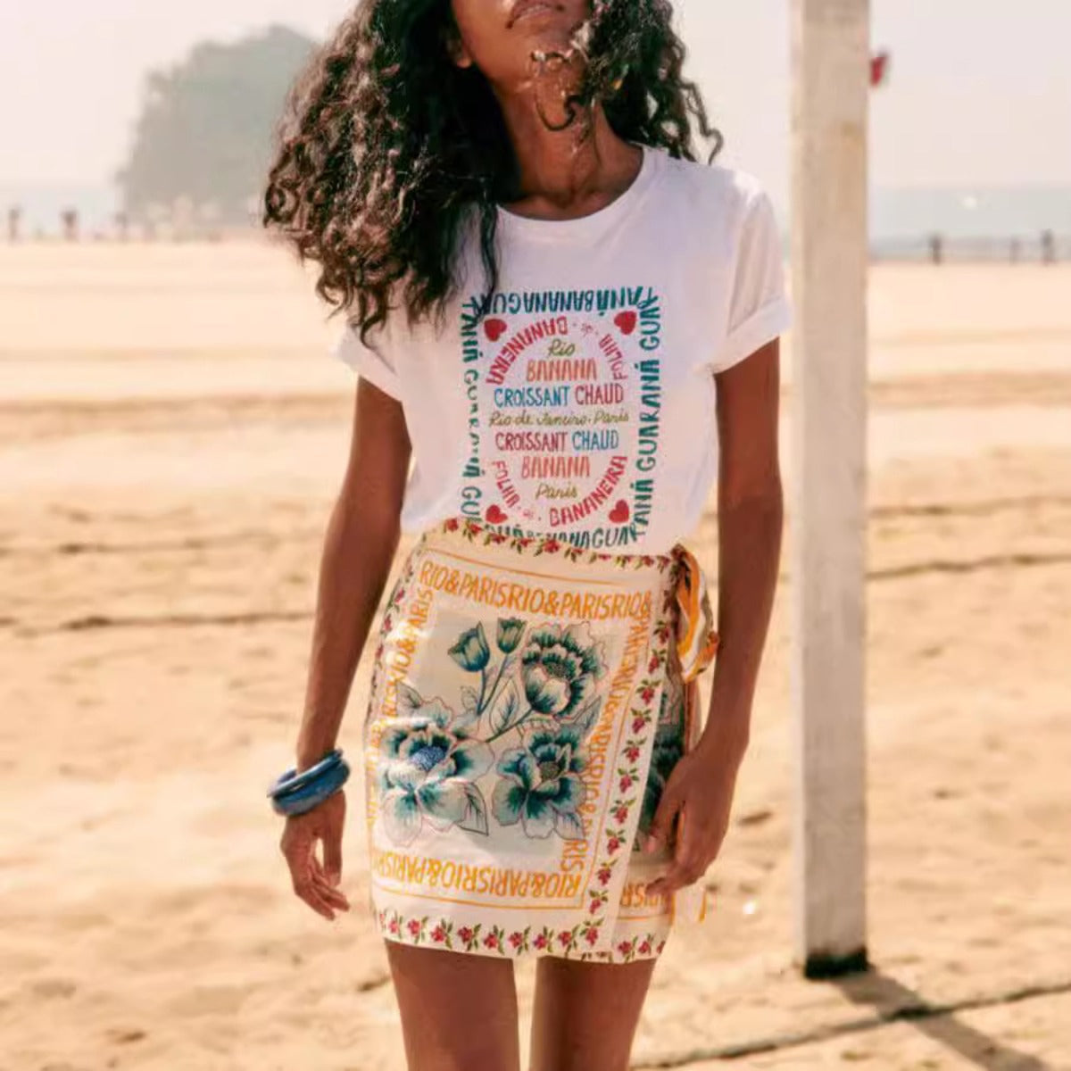 R&B | Bedruckter Riemchenrock