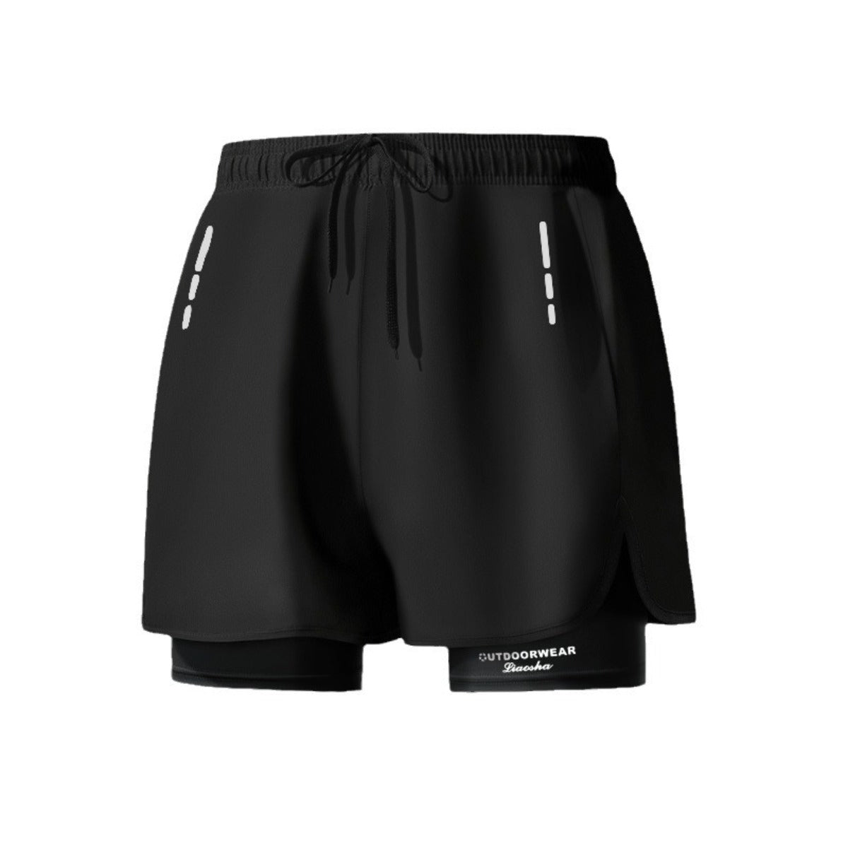 R&B | Doppellagige Herren Sport Fitness Anti-Peinlichkeit Strandhose