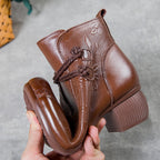 Handgemachte Lederstiefeletten mit warmem Innenfutter R&B R&B