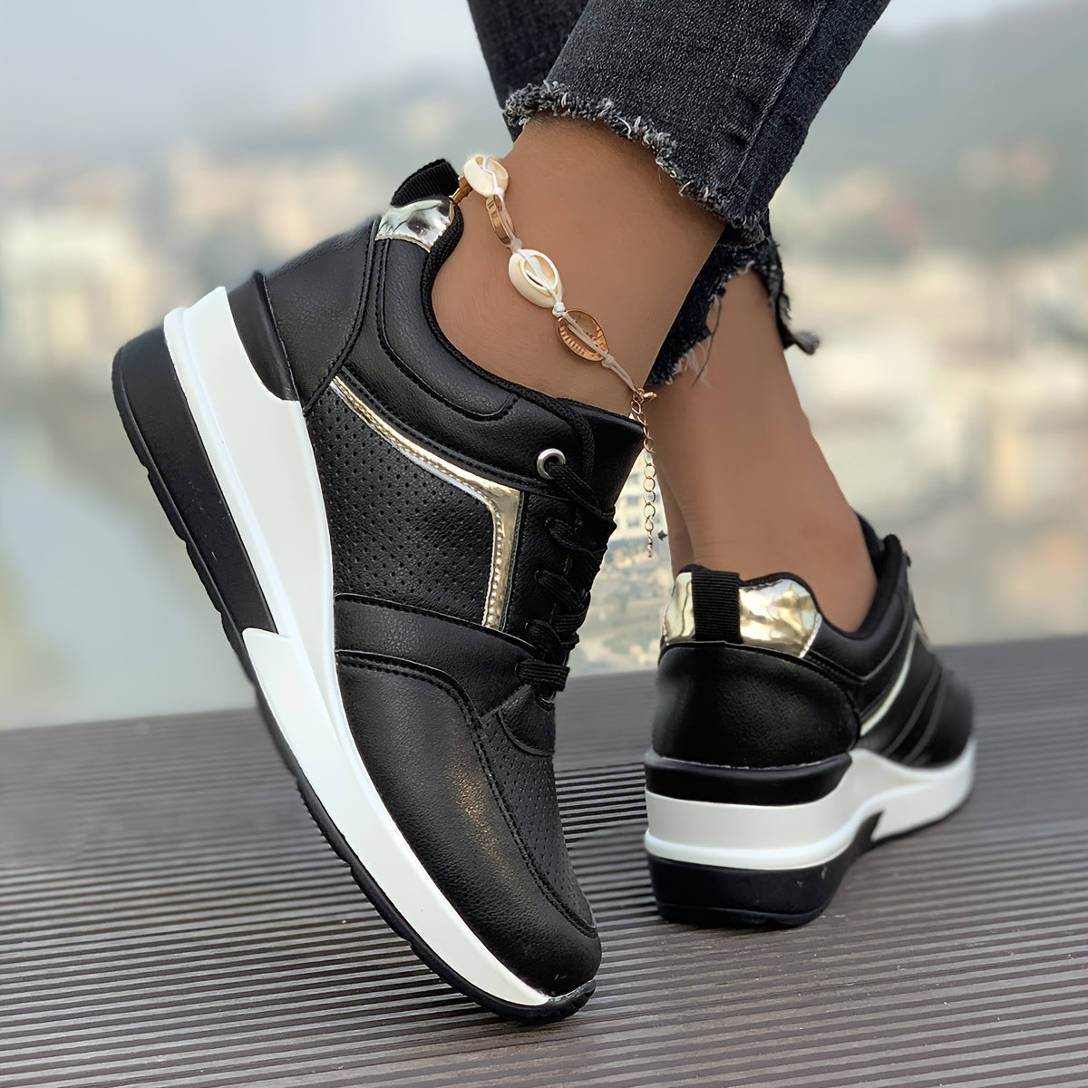 R&B | Einfarbige Sneaker Für Damen Ideal Für Den Alltag