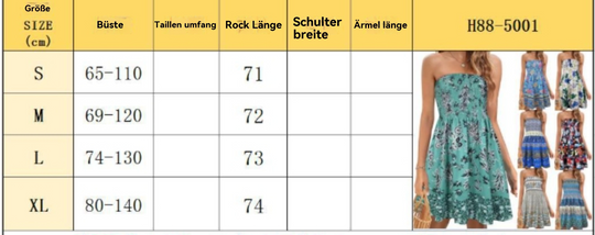 R&B | Bedrucktes Strandurlaub sexy Tube Top Kleid