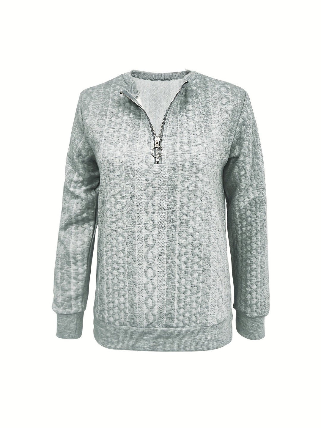 R&B | Damen Strukturiertes Lässiges Halbzip Sweatshirt (Herbst)