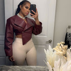 R&B | Kunstleder Cropped Jack für Damen
