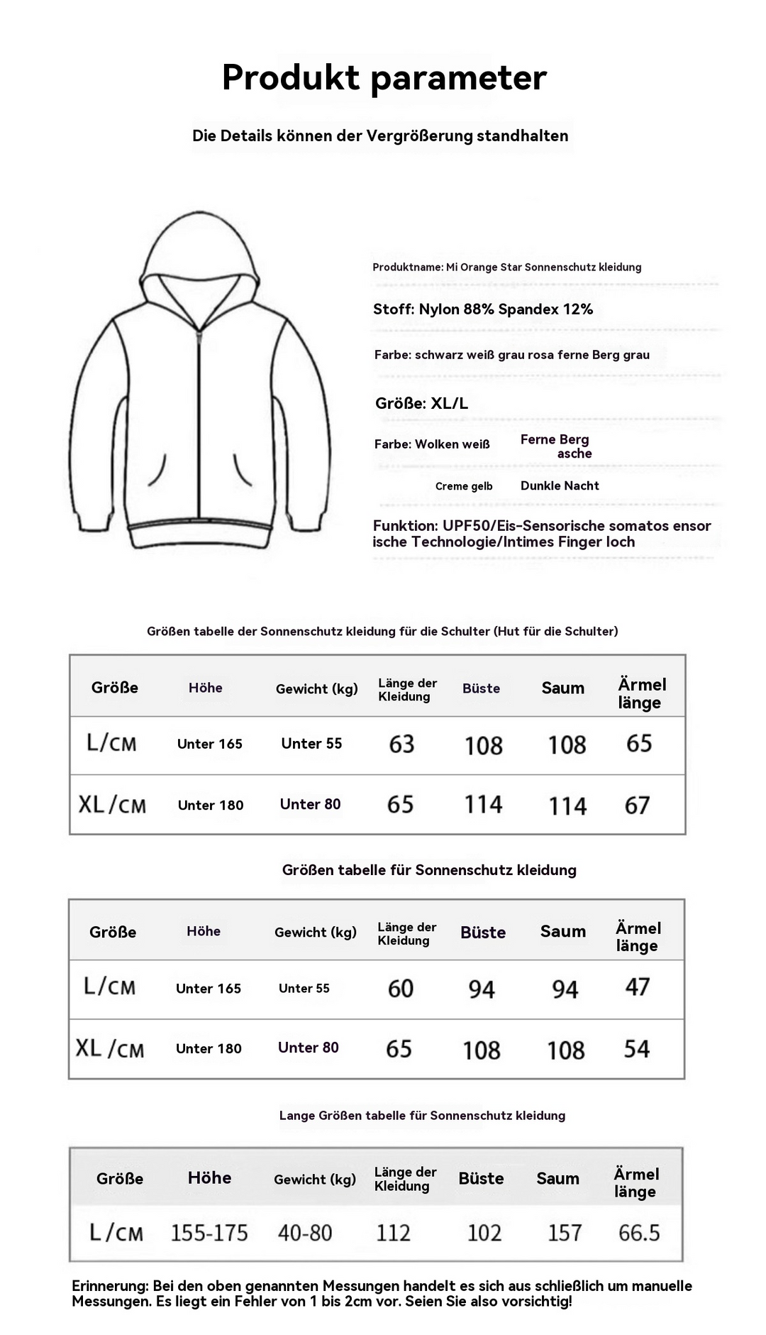 R&B | Sonnenschutzkleidung Strickjacke