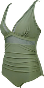 R&B | Einteiliger hohler Badeanzug mit hoher Taille