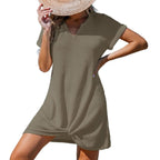 R&B | Blusenkleid mit V-Ausschnitt und Knick