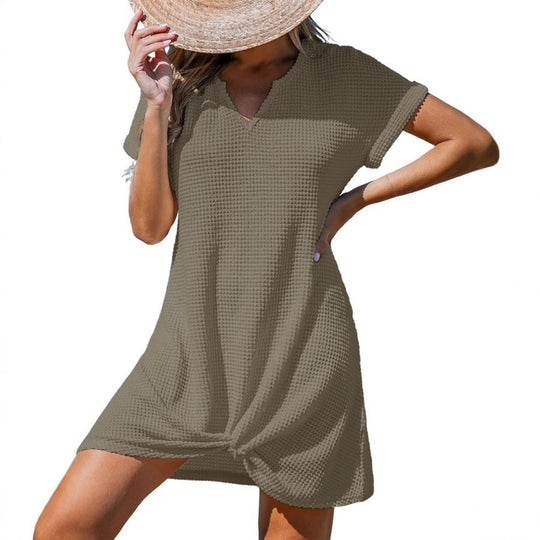 R&B | Blusenkleid mit V-Ausschnitt und Knick