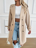 R&B | Gürteltrenchcoat mit langen Ärmeln für Frauen Perfekt für den Alltag