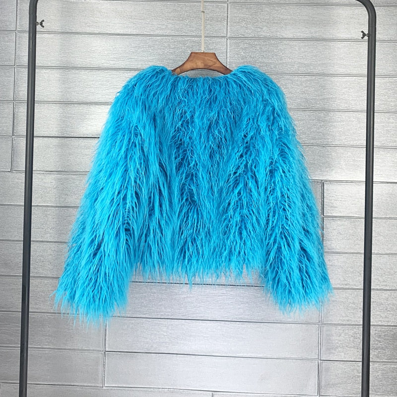 R&B | Eleganter Warmer Kunstpelzmantel Für Herbst Und Winter