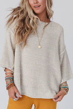 R&B | Gemütlicher Grobstrickpullover mit Rundhalsausschnitt