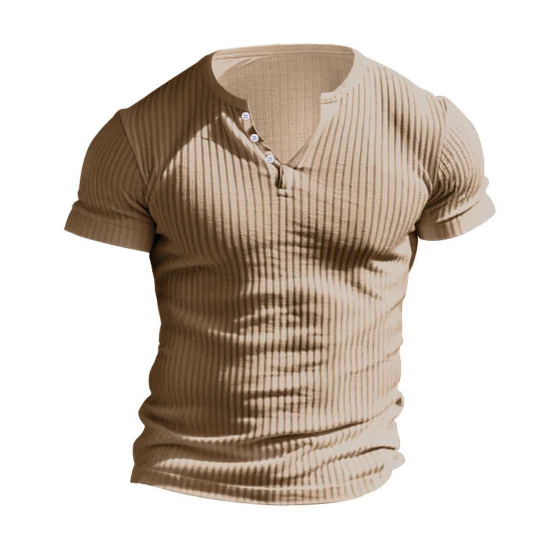 R&B | Einfarbig Lässig gestricktes T-Shirt