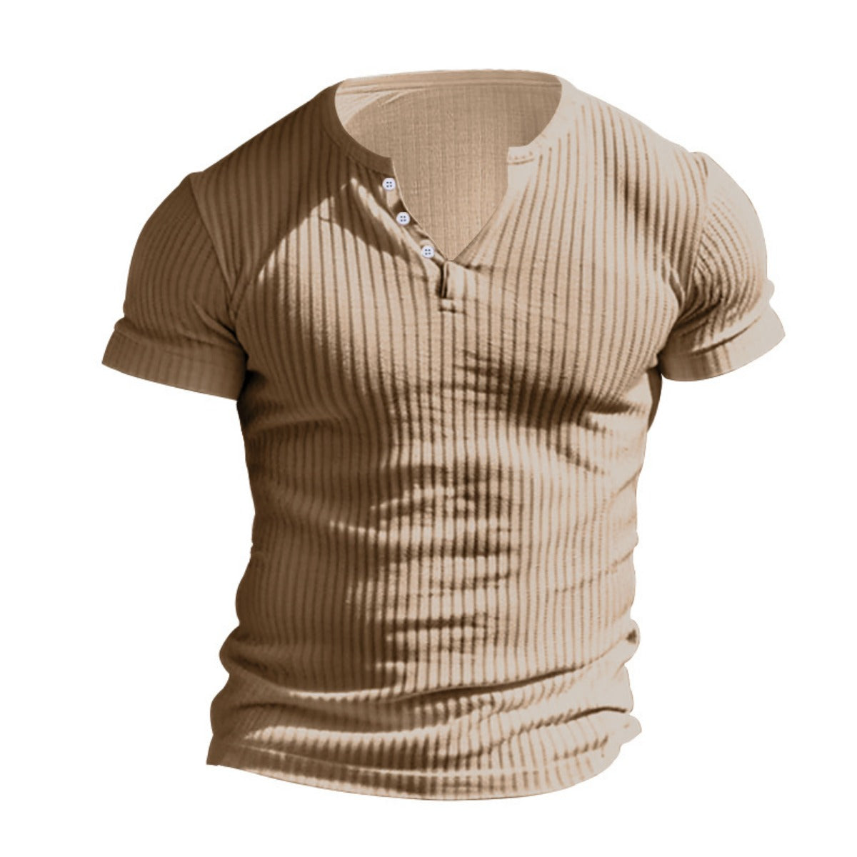 R&B | Einfarbig Lässig gestricktes T-Shirt