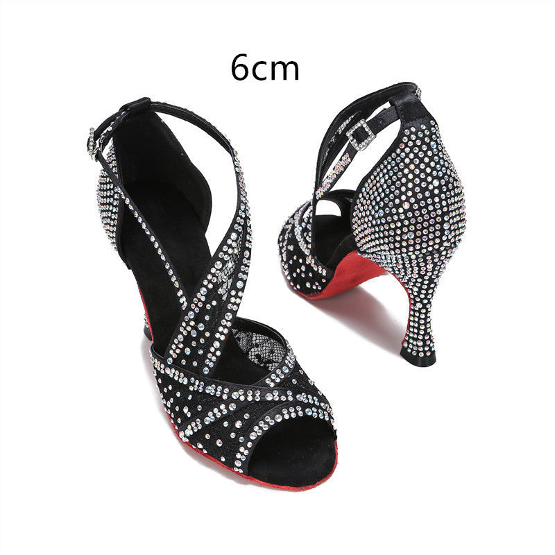 R&B | mit Diamanten Besetzte Lateinische Tanzschuhe Frauen Erwachsene