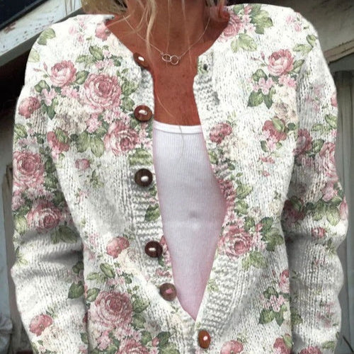 R&B | 3D Digital Gedruckte Strickjacke für Damen