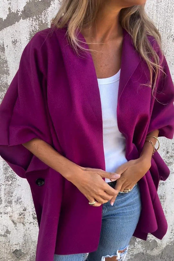 R&B | Übergroßer Losvallender Cape Mantel Damen