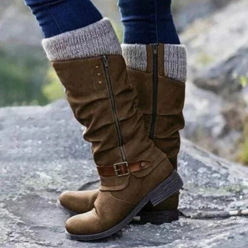 Bequeme rutschfeste Stiefel mit Reißverschluss R&B