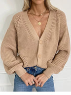 R&B | Strickjacke mit Puffärmeln
