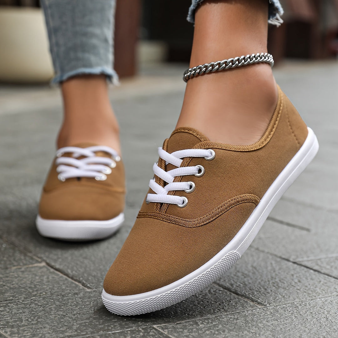 R&B | Bequeme Niedrige Canvas Schnürschuhe