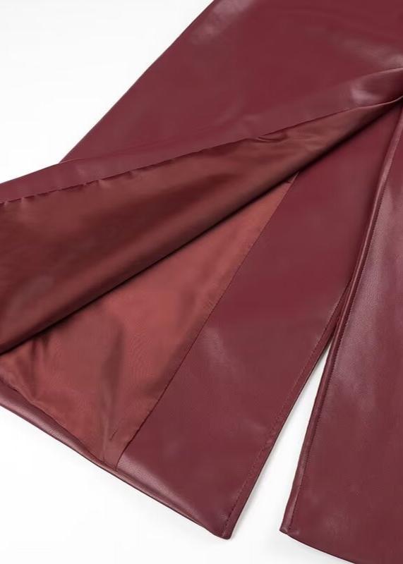 R&B | Leren Trenchcoat - elegante rote Damenjacke