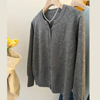 R&B | grob gestrickter Woll-Kardigan-Pullover