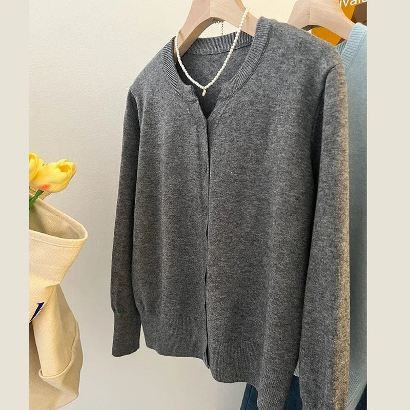 R&B | grob gestrickter Woll-Kardigan-Pullover