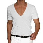 R&B | Slim Fit T-Shirt mit V-Ausschnitt