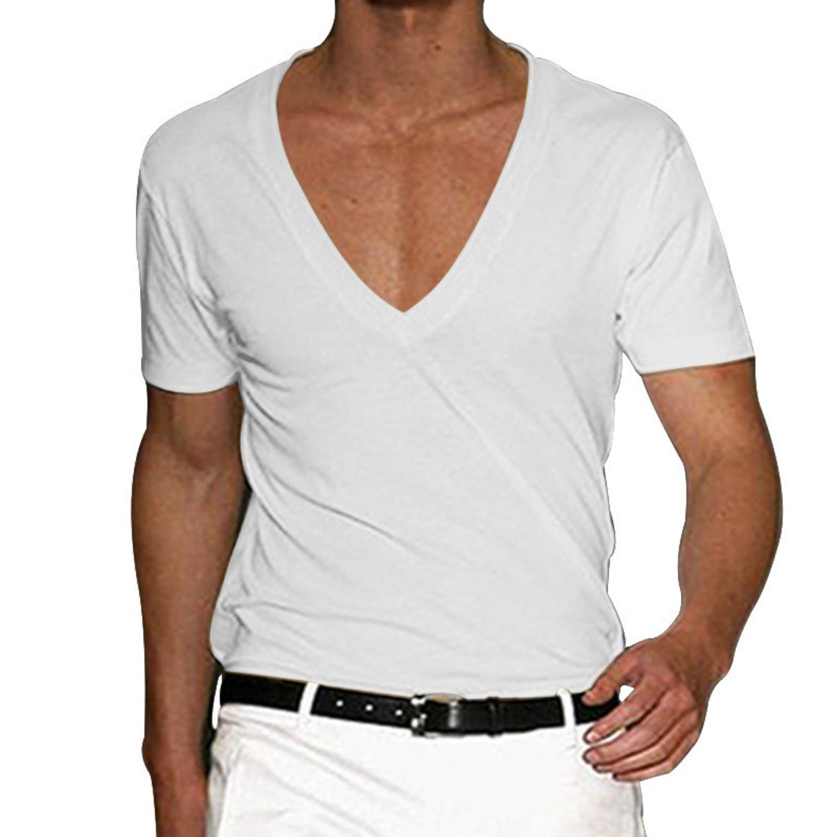 R&B | Slim Fit T-Shirt mit V-Ausschnitt