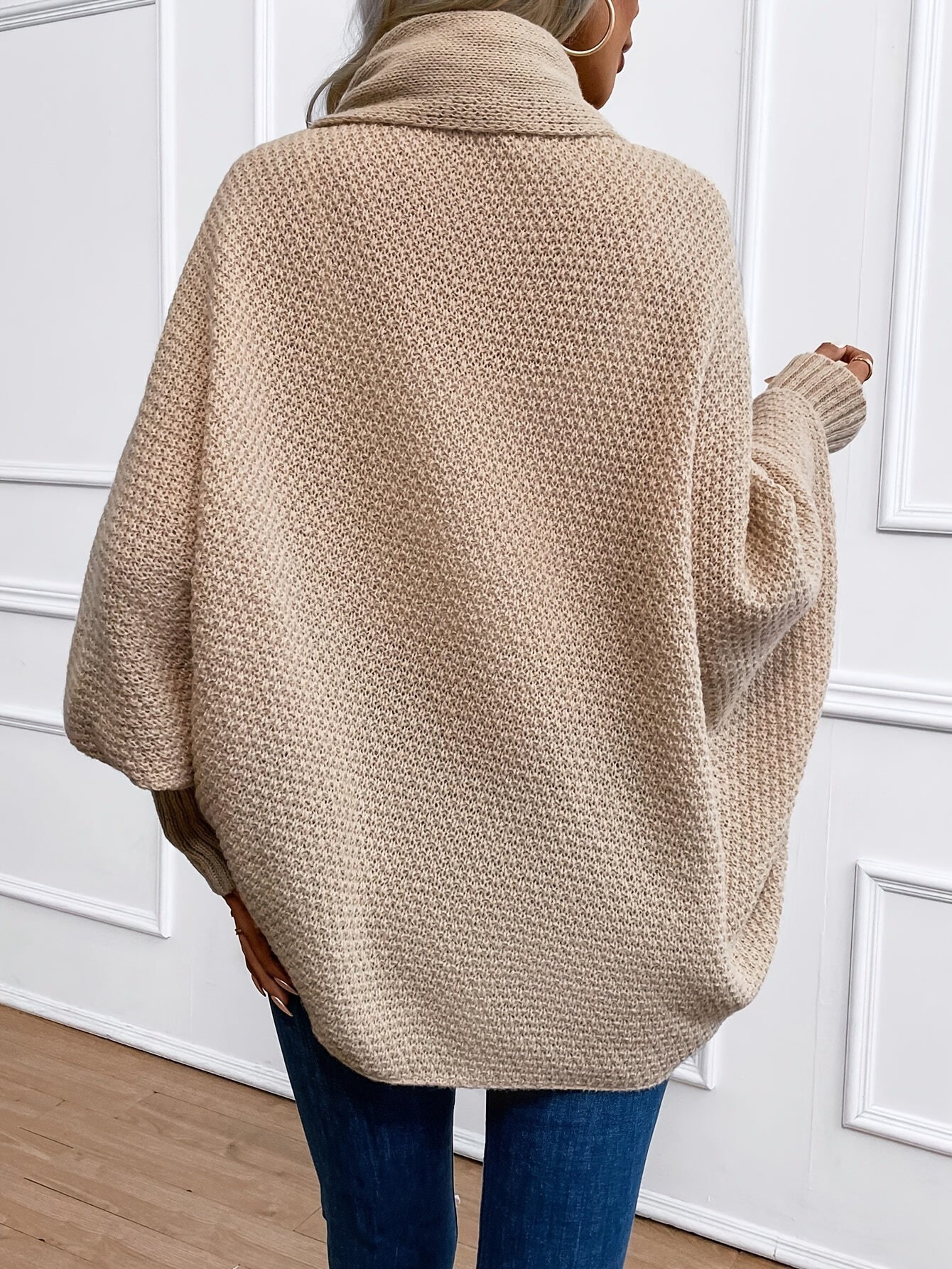 R&B | Damen Elegante Kaschmir Gestrickte Weste Mit Langen Ärmeln