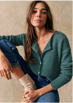 R&B | Damen Cardigan mit V-Ausschnitt und Knöpfen