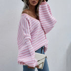 R&B | Gestreifter Strickpullover Für Modische Looks