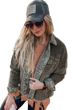 R&B | Samtjacke mit Tierdruck Details Stilvoll und Einzigartig Ideal für Den Alltag