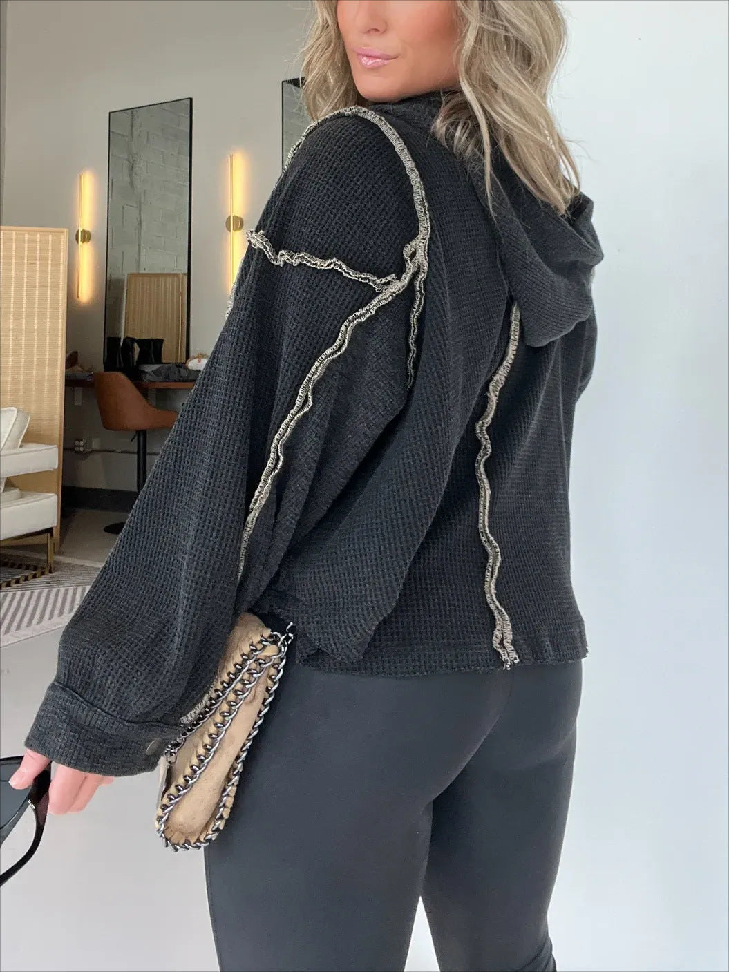 R&B | Pullover mit Unregelmäßigem Saum für Herbst und Winter