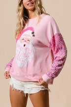 R&B | Weihnachten Lässig Locker Rundhals Pailletten Ärmel Sweatshirt