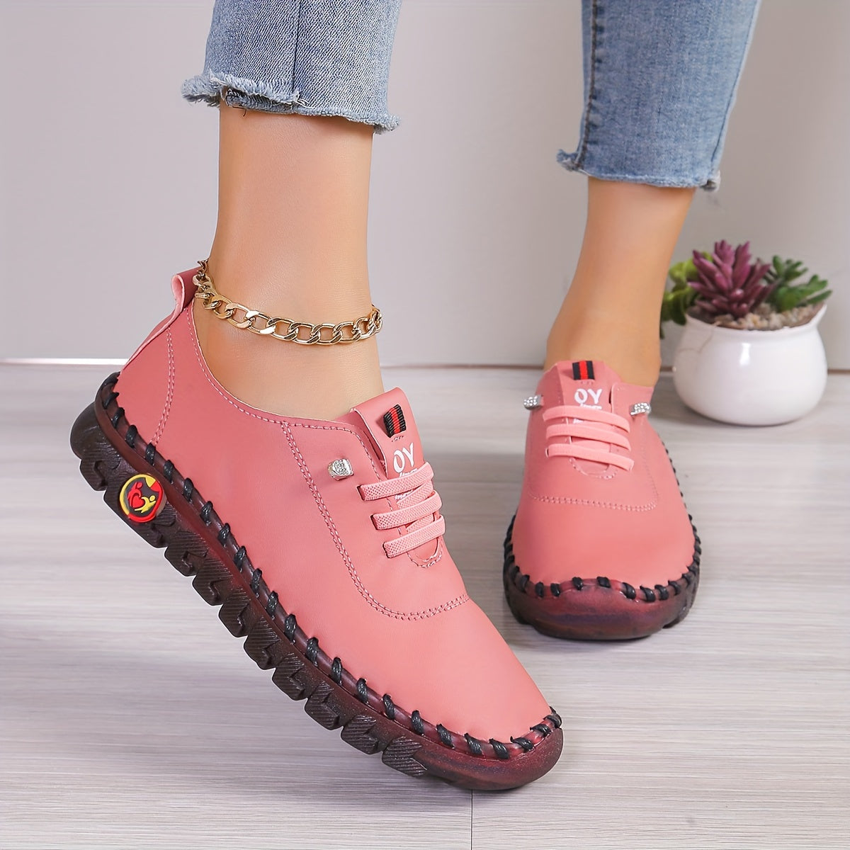R&B | Bequeme Lederschuhe mit Runder Spitze