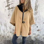 R&B | Stylischer Zweifarbiger Langmantel für Elegante Lagenlooks
