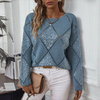 R&B | Luftiger Hohlstrickpullover Für Übergangszeit