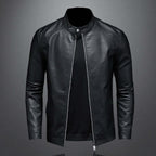 R&B | Klassischer Stil Kunstleder Bikerjacke für Männer