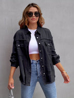 R&B | Zerrissene Denimjacke in Übergröße