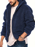 R&B Teddyjacke mit Reißverschluss für Männer