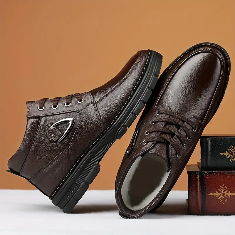 Thermo-Leder-Winterschuhe für Herren R&B