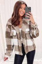 R&B | Weiche Teddyjacke mit Muster Komfortabel und Stilvoll Perfekt für Den Alltag