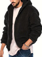 R&B Teddyjacke mit Reißverschluss für Männer