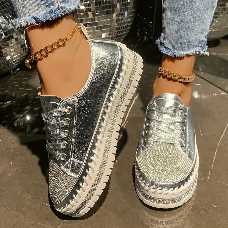 bequeme orthopädische Sneakers mit Pailletten R&B R&B