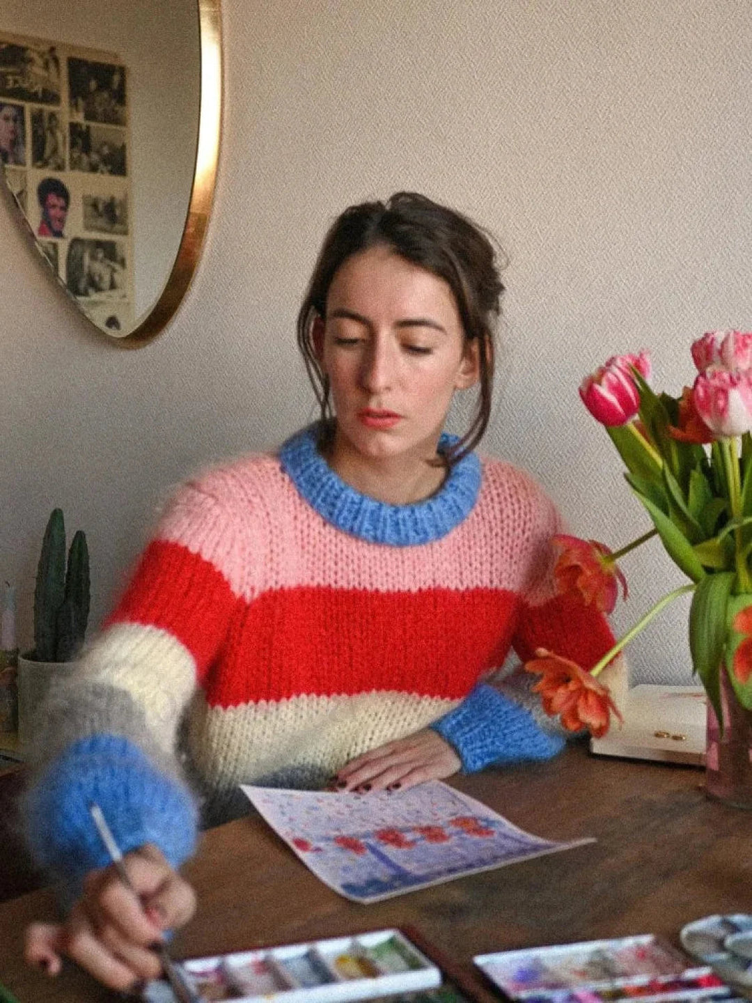 R&B | Bunter Gestreifter Strickpullover für Lässig Schicke Looks