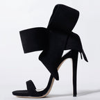 R&B | Sommer Übergröße Schleife Knöchelriemen High Heels Sandalen für Frauen