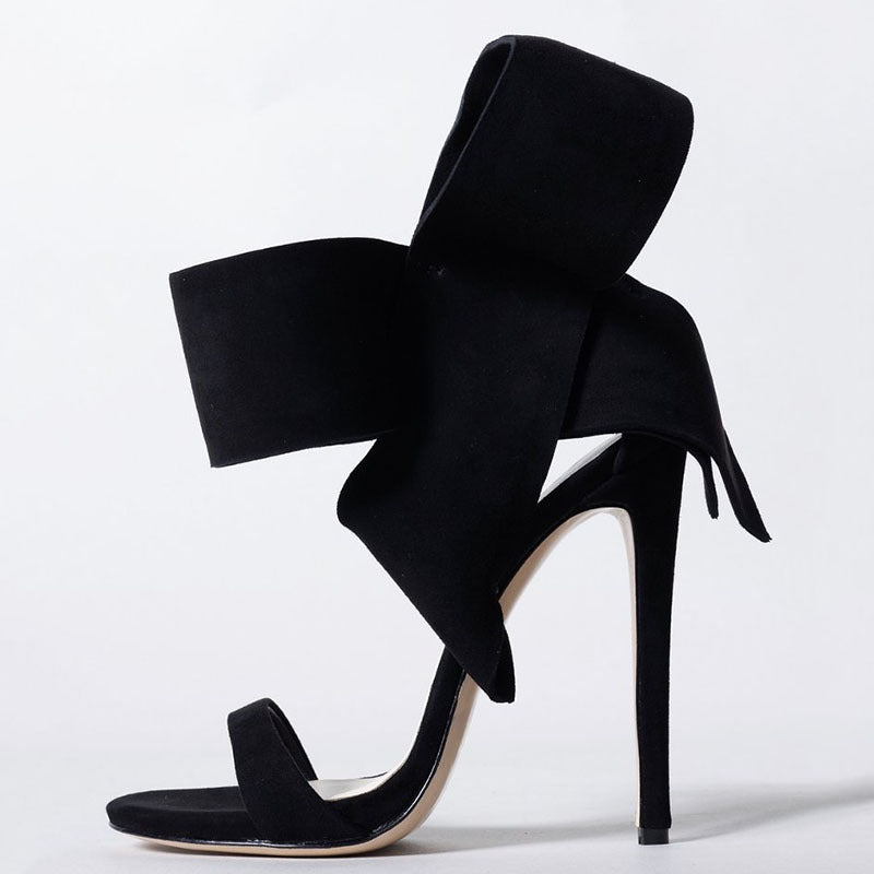 R&B | Sommer Übergröße Schleife Knöchelriemen High Heels Sandalen für Frauen