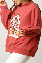 R&B | Weihnachts Süßigkeitenhaus Pailletten Lässiger Lockere Pullover